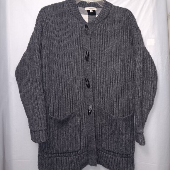 MADEWELL MERINO WOOL ALPACA BLEND CARDIGAN SWEATER - Picture 14 of 14